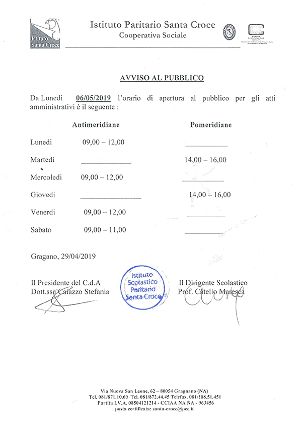 Avviso Apertura Uffici1