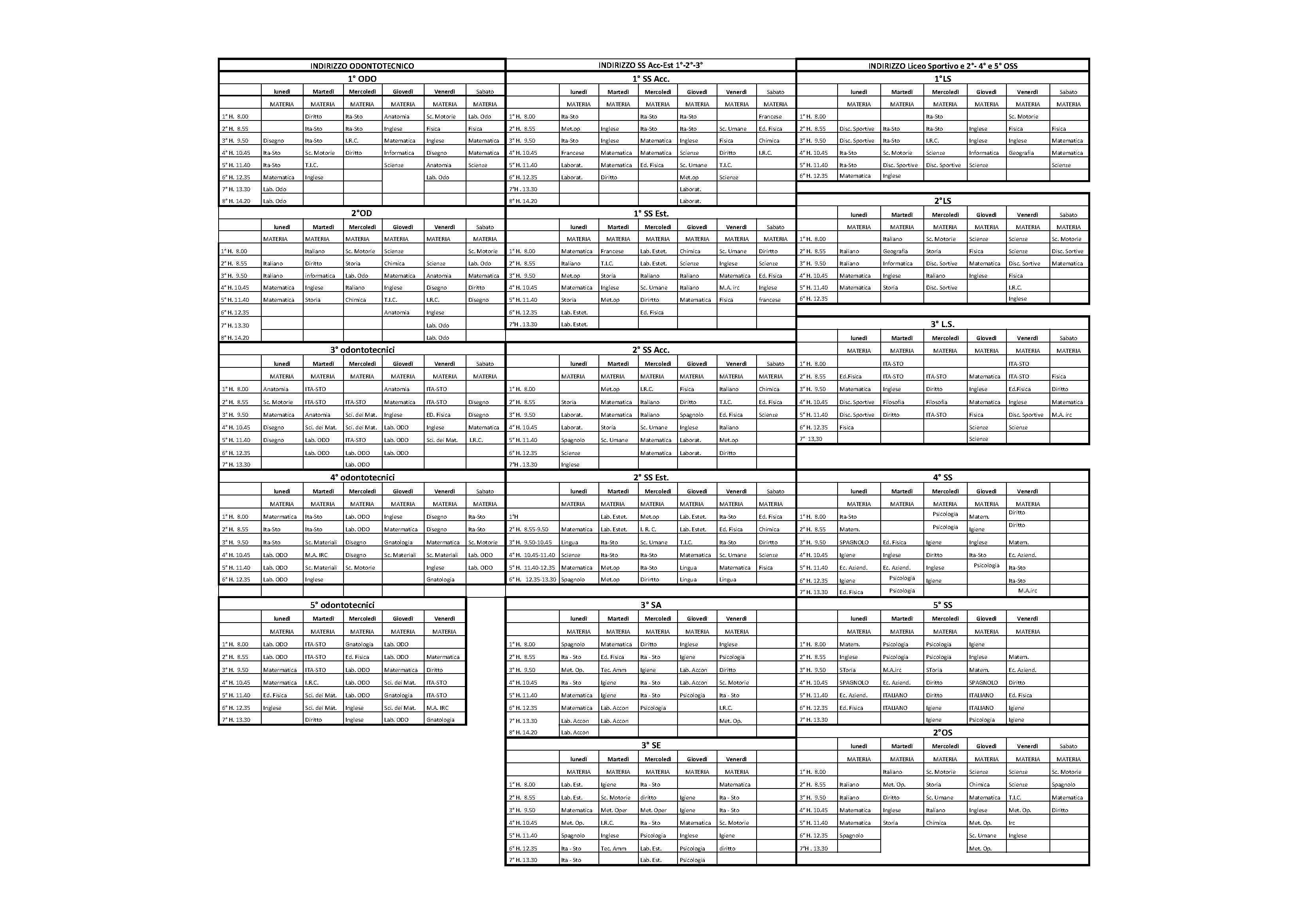 Orarioclassiquadrogenerale